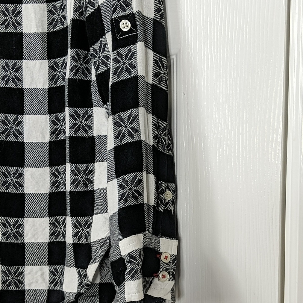 Talbots Buffalo Check Snowflake Button Down Shirt - image 3